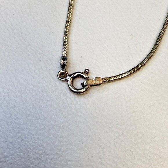 Sterling Silver Italian Snake Chain Bracelet Signed Minimal Dainty 7.5" - Picture 7 of 7
